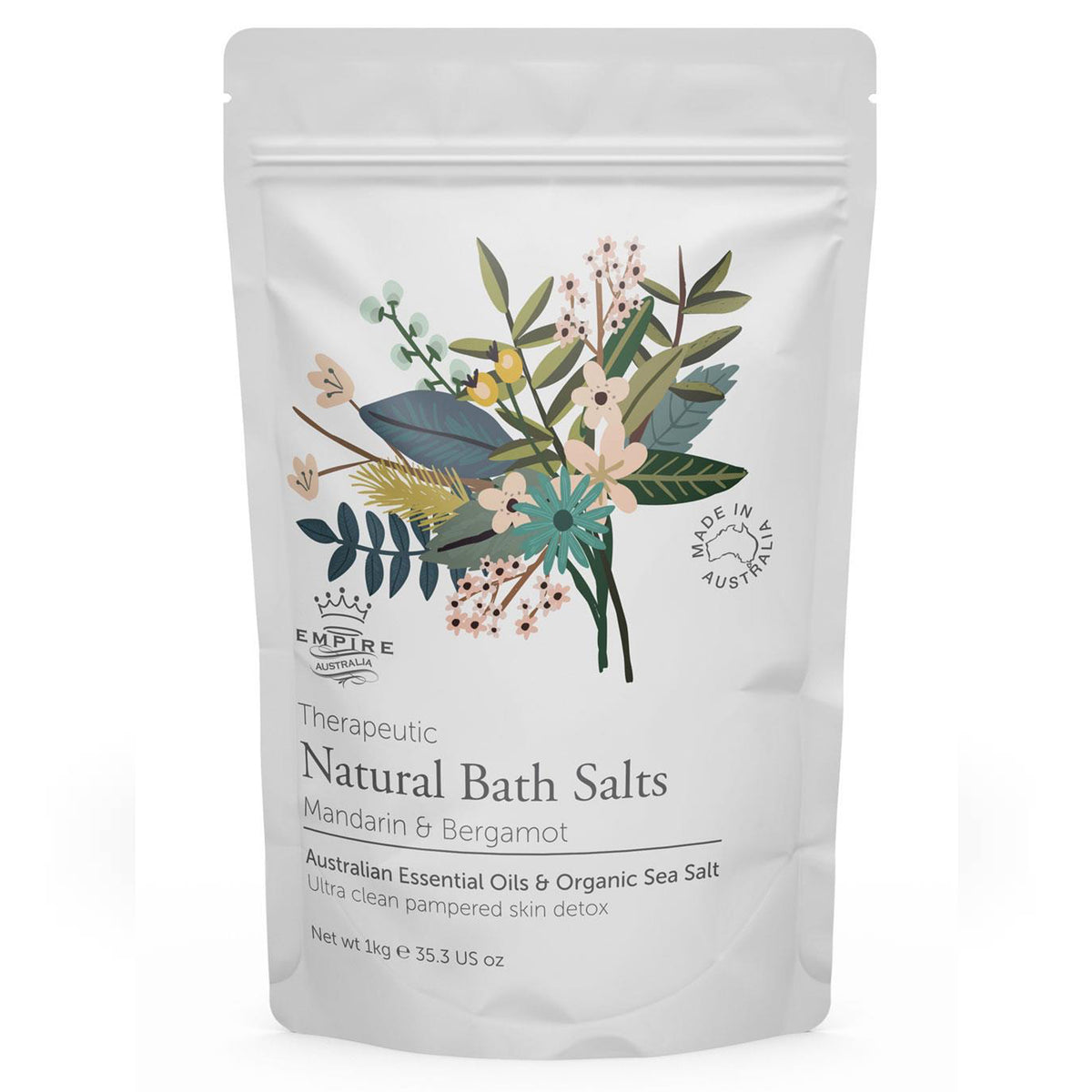 Empire Australia Therapeutic Mandarin & Bergamot Bath Salts 1kg
